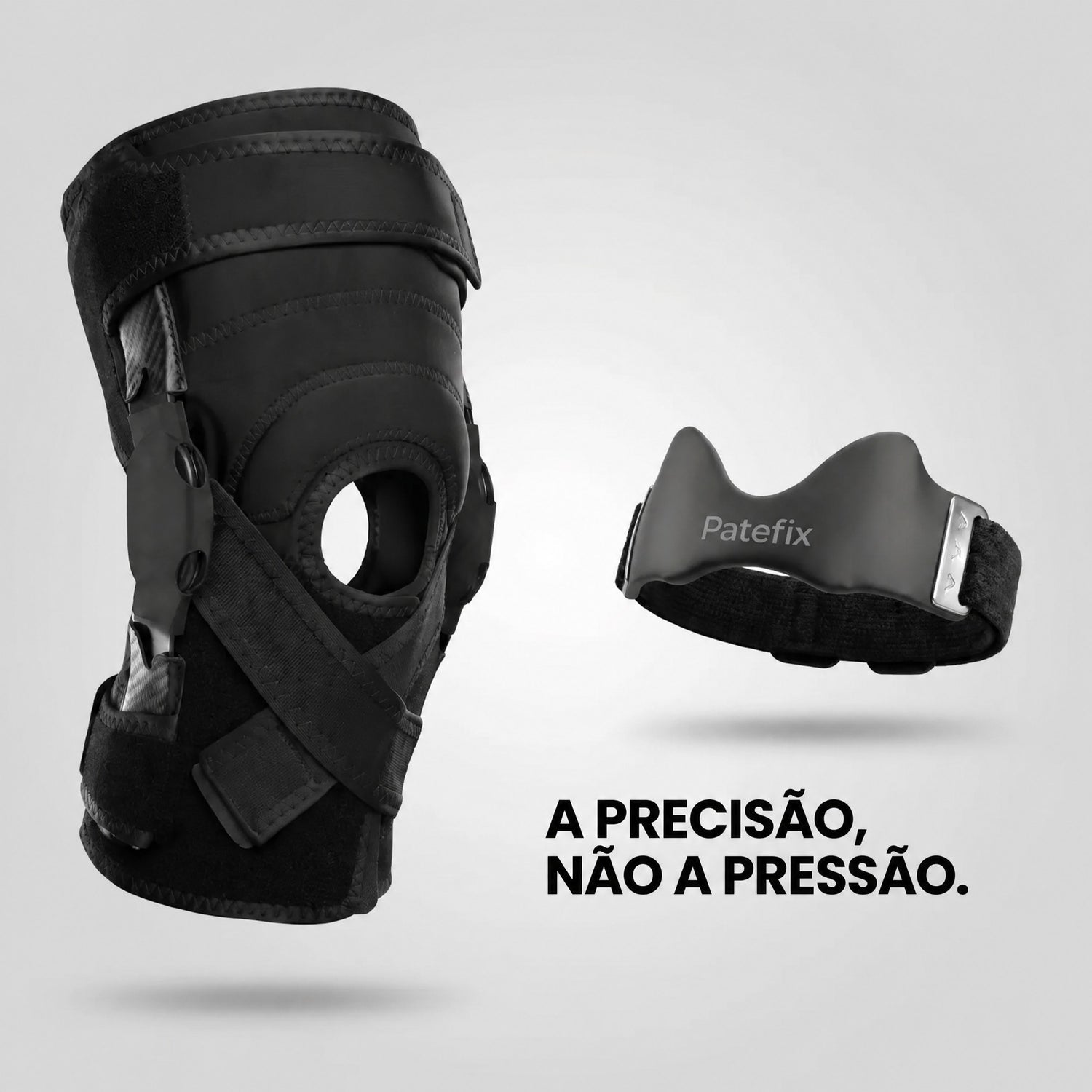 Isto não é uma joelheira. É mais pequeno. E é de propósito.